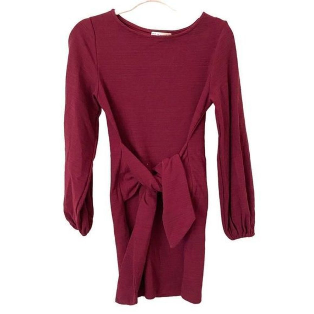 HERE COMES THE SUN Tie Front Mini Dress Sz XS